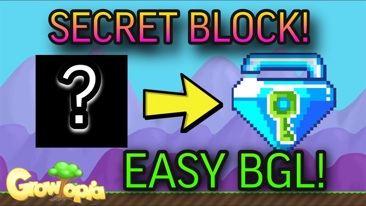 SECRET BLOCK = FREE BGL ( Growtopia How To Get Rich 2021 ) * NO FARMING * Growtopia How To Get BGL