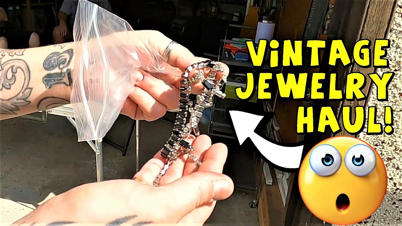 Ep670:  Huge Vintage Garage Sale Haul!  😮😮  vintage artwork, jewellery & furniture haul!