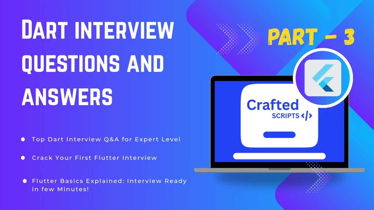 Advanced Dart Interview Questions and Answers | Part 3 | Dart Programming Interview Preparation