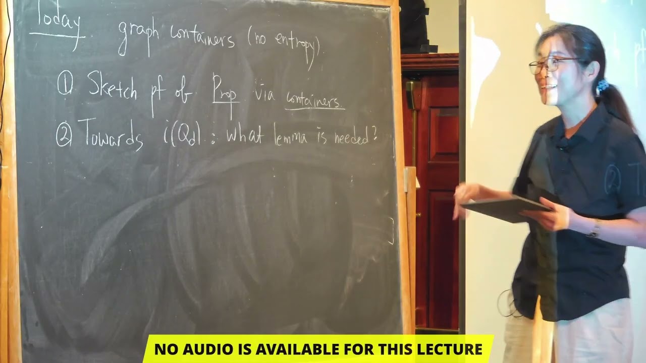 Pt. 2 - Asymptotic enumeration via graph containers and entropy NO AUDIO | Jinyoung Park, NYU | PCMI