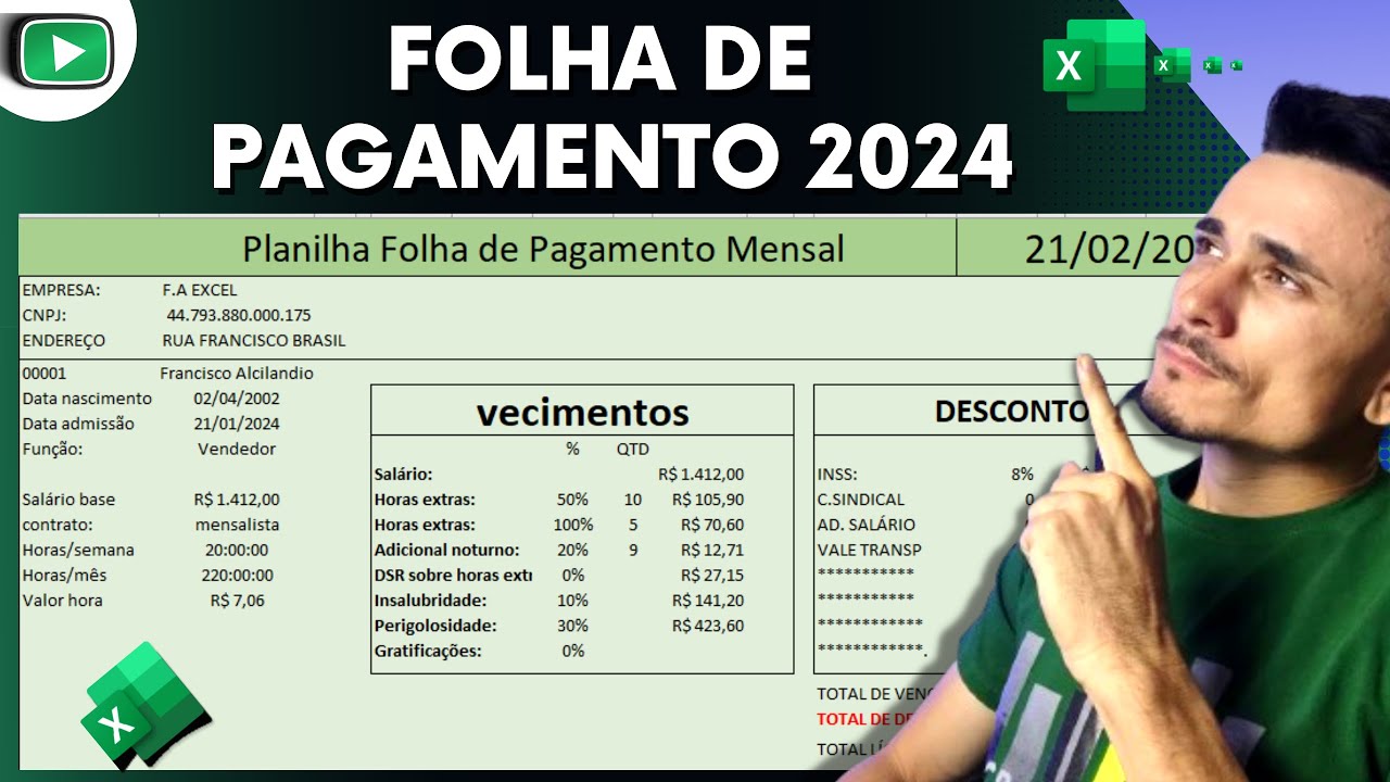 Como Criar Uma Planilha Folha De Pagamento No Excel 2024