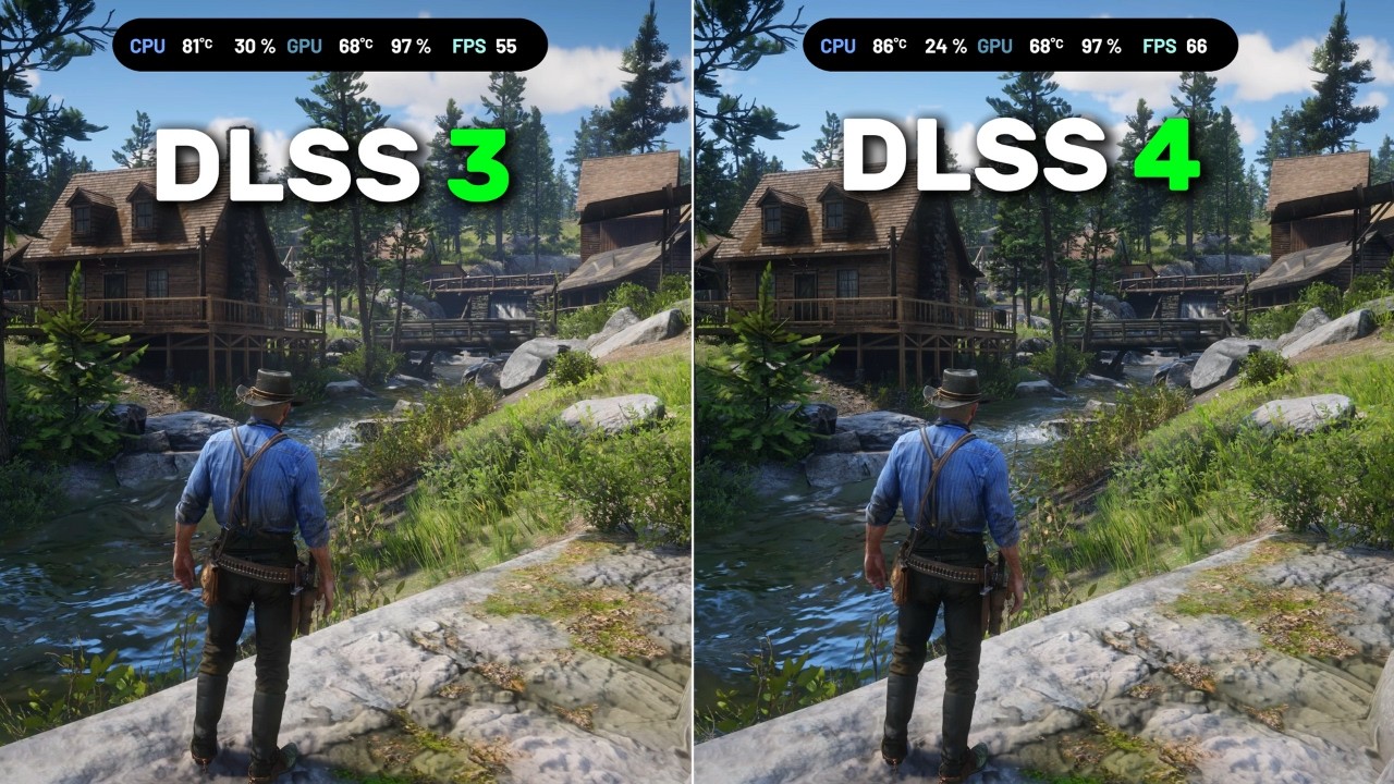Red Dead Redemption 2 DLSS 3 vs DLSS 4 | RTX 4080 | 4K