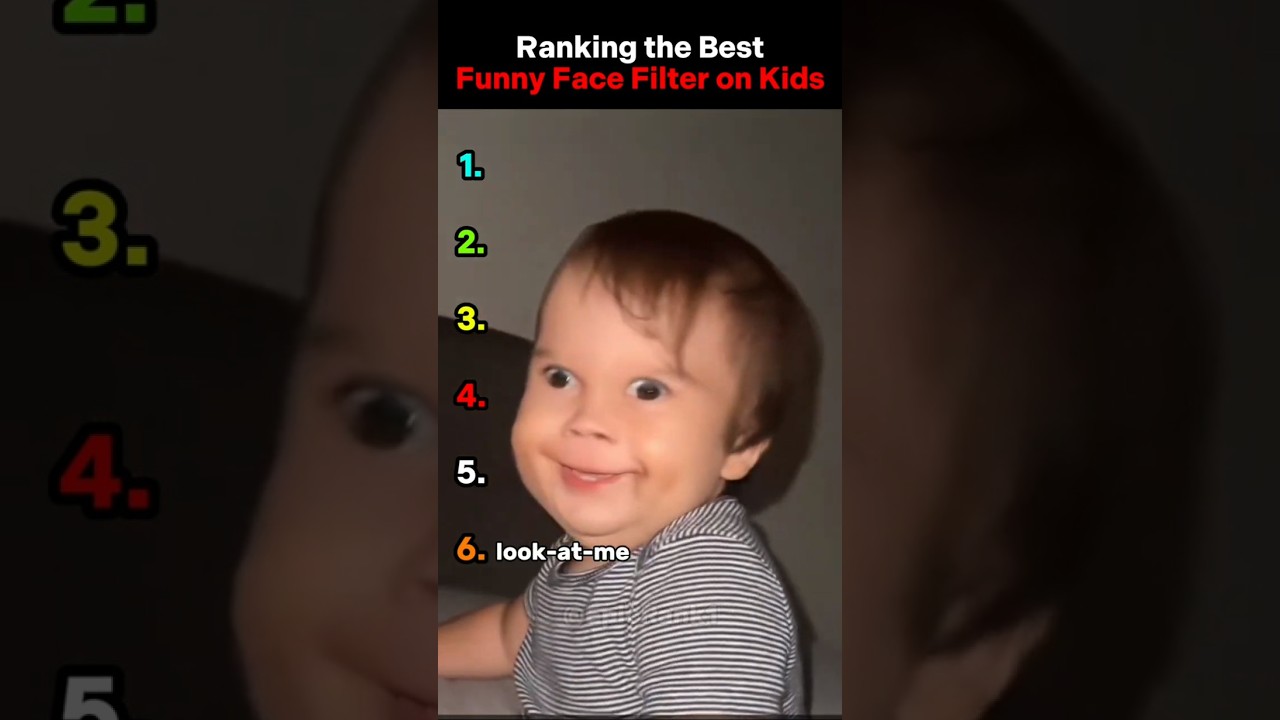 Ranking the Best Funny Face Filter on Kids