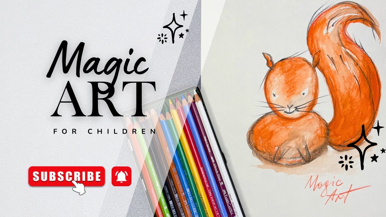 Drawing a squirrel with children 🎨