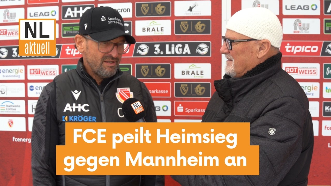 FC Energie Cottbus | Pele Wollitz vor Heimspiel gegen Mannheim. Blick auf Kader, Nachwuchs & Gegner