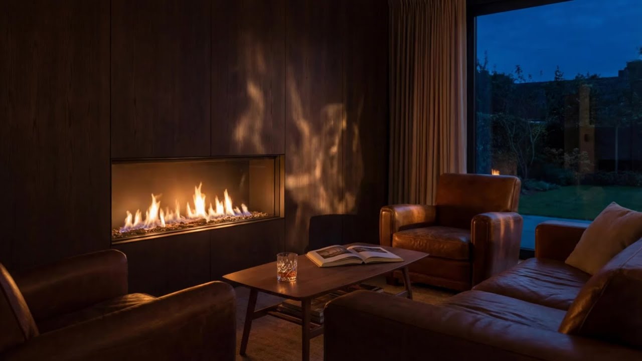jazz fireplace ambiance | cozy ambiance to relax