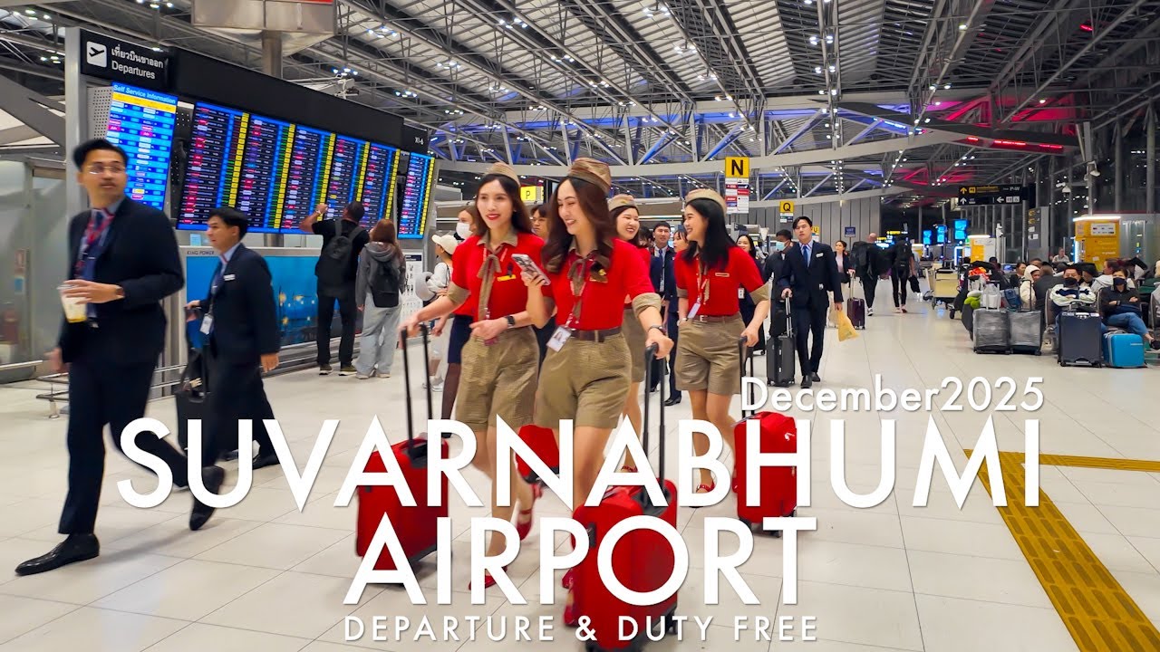 Bangkok Suvarnabhumi Airport Tour – Departures Area Walkthrough / December 2025