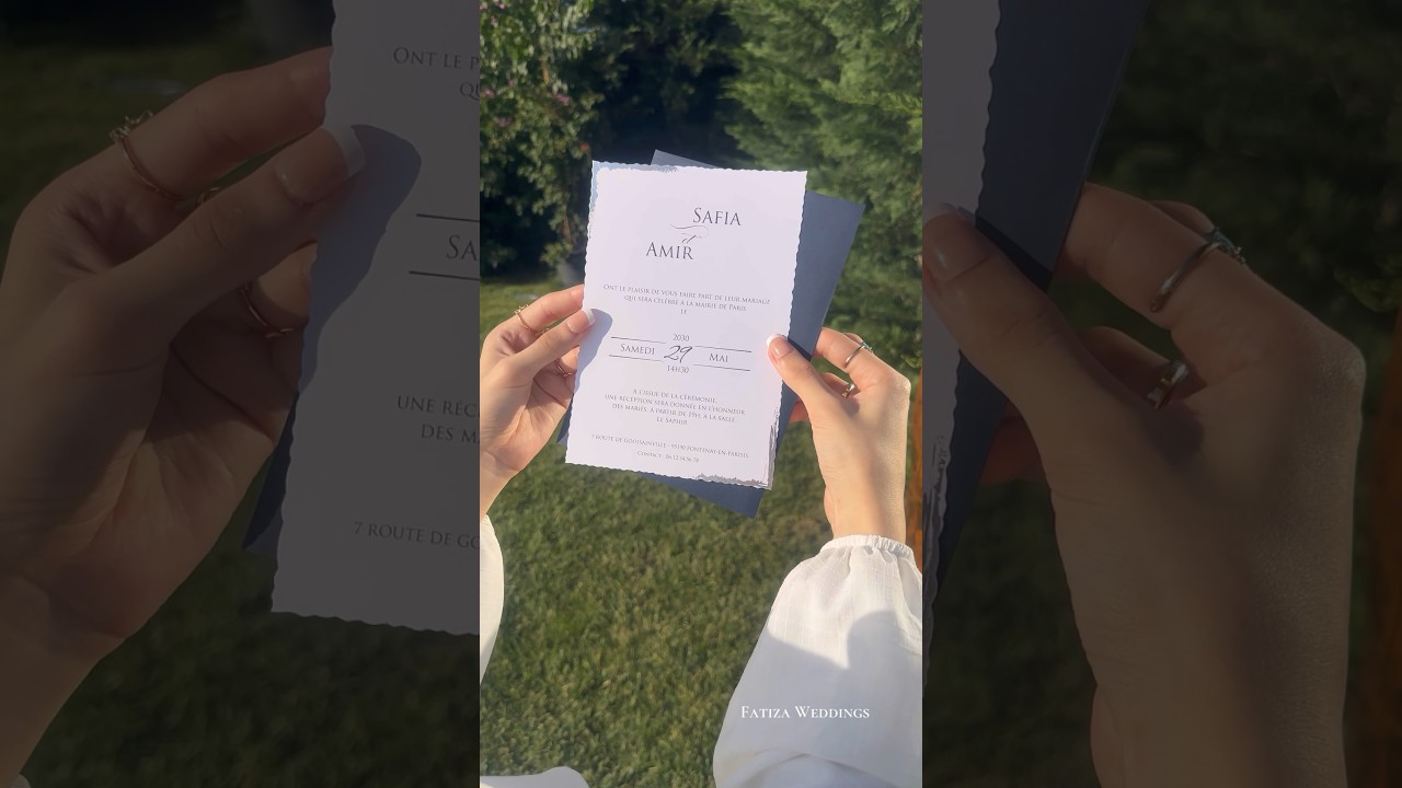 Faire part Enveloppe Bleu Roi #mariage #fairepart #c&eacute;r&eacute;monie #wedding #organisation #carteinvitation