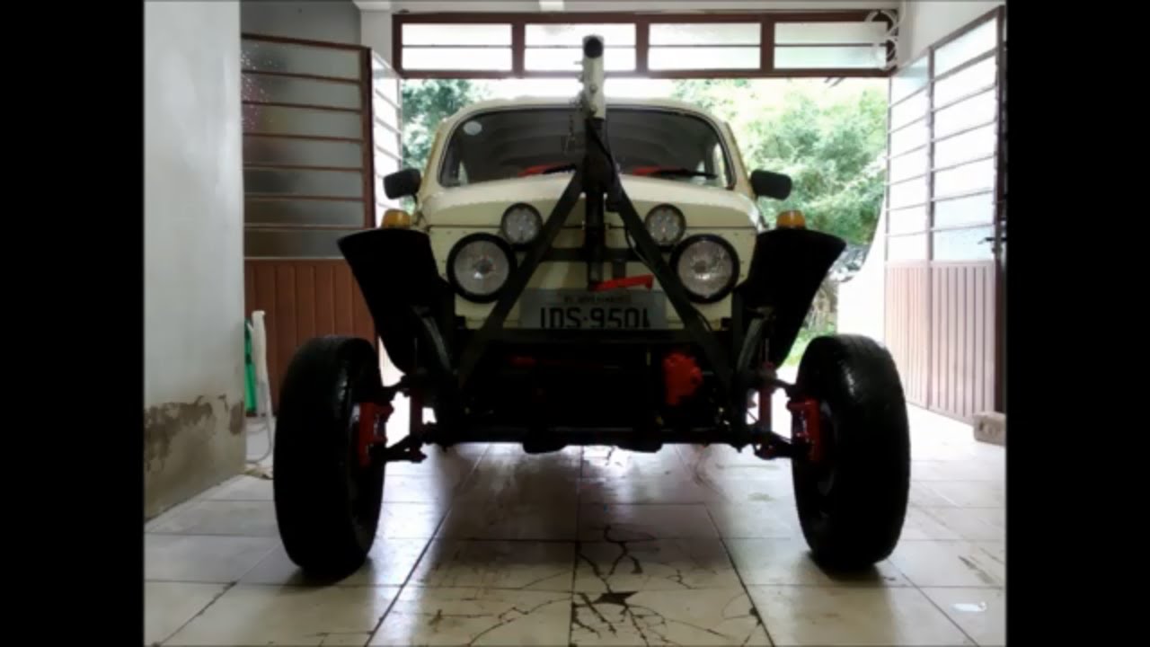 Fusca Off Road Trilha - Como Levantar a Dianteira do Fusca / Gaiola...