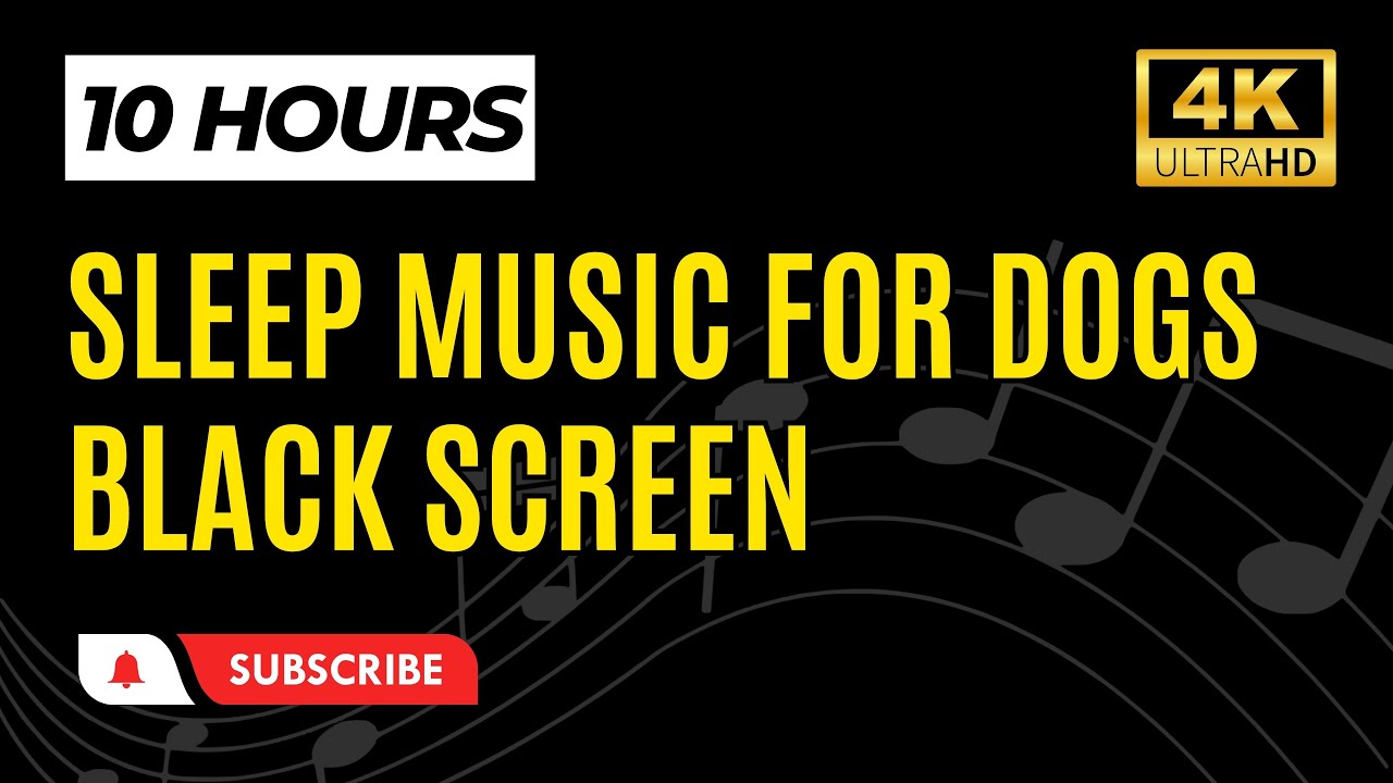 Sleep Music For Dogs Black Screen 10 Hours 🐾 Soothing Sounds for Restful Sleep 🌙