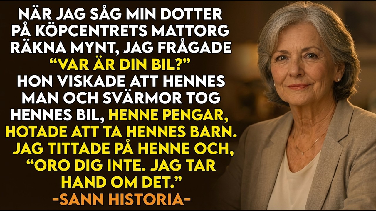 SANN HISTORIA 👵💔 Jag såg min dotter räkna mynt. Var är din bil?