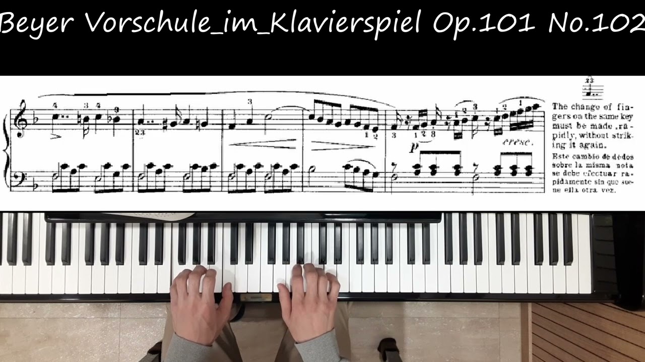 바이엘 102번 연습곡 Beyer Op.101 No.102 (♩ = 92)