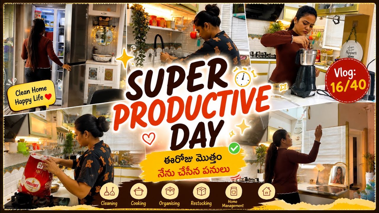 అమ్మకి బాలేనప్పుడు అన్ని నేర్చుకుంటాం🥺||My Super Productive Day Telugu|| @BharathiyaDiaries 