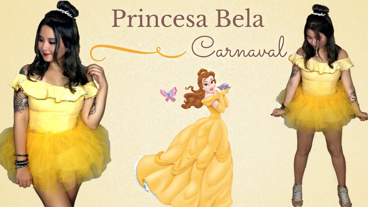 CARNAVAL: FANTASIA, MAKE E PENTEADO PRINCESA BELA POR R$25!