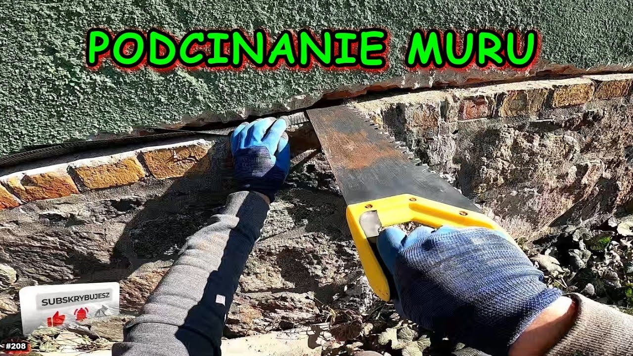 WYMIANA IZOLACJI POZIOMEJ, PODCINANIE DOMU,  AKTUALIZACJA,  REMONT STAREGO DOMU, VLOG, BUDOWA #208