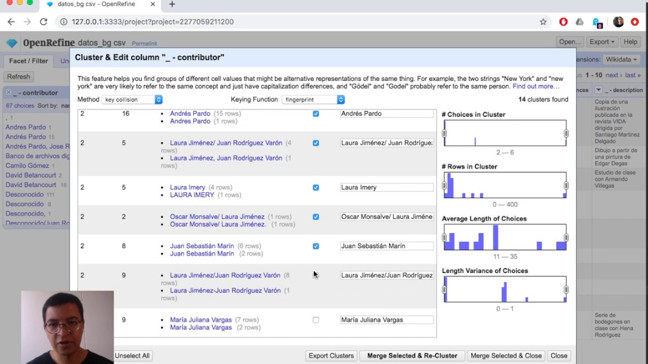 Limpiar bases de datos con OpenRefine