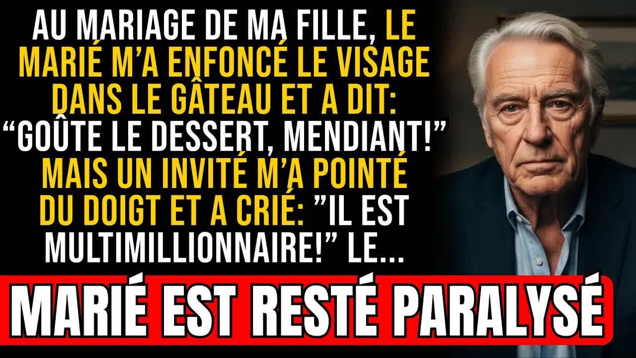 Au mariage de ma fille, le marié m’a enfoncé le visage dans le gâteau… Puis il a tremblé!