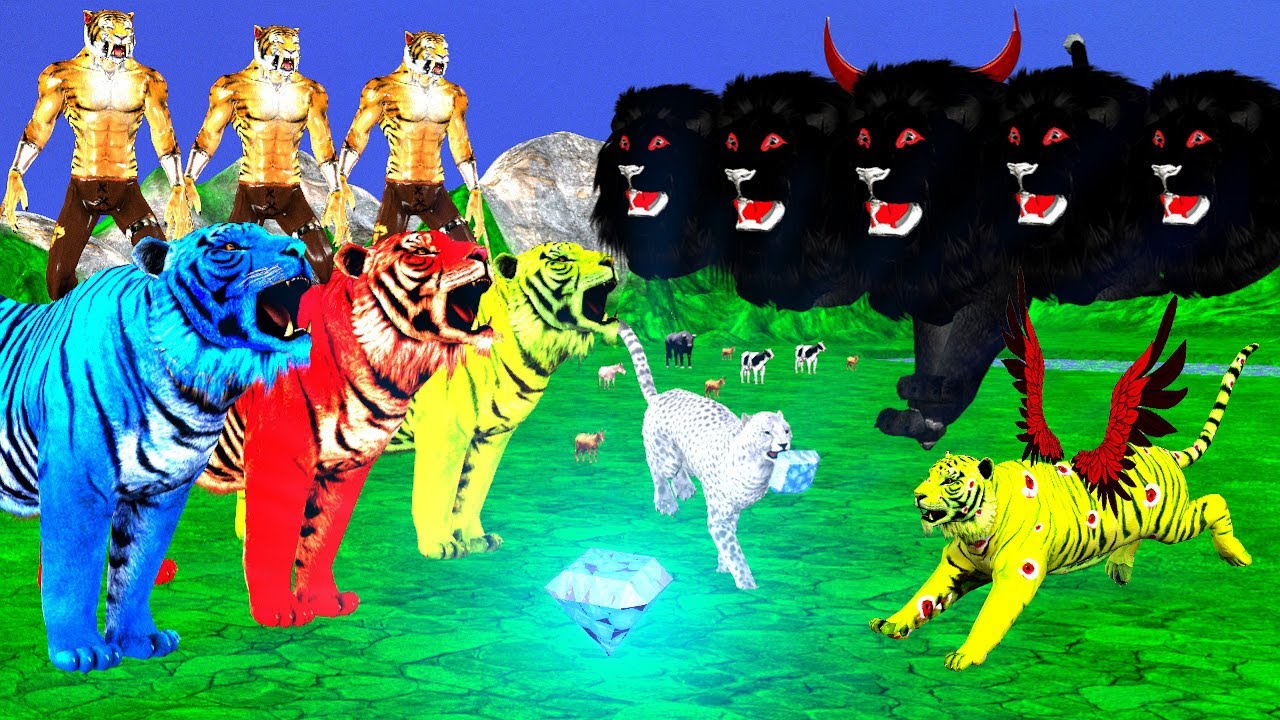 जादुई मणि के रखवाले रंगीन बाघ कालिया शेर को को मिली अनोखी शक्तियां| Kaliya sher | animal story