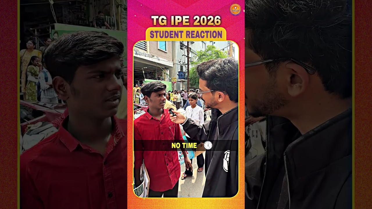 TG IPE 2026 Student Reaction | &ldquo;No Time&rdquo; 😨 | Telangana Inter Exam Review