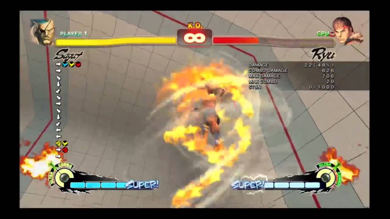 USF4: Some Cool Sagat Combos