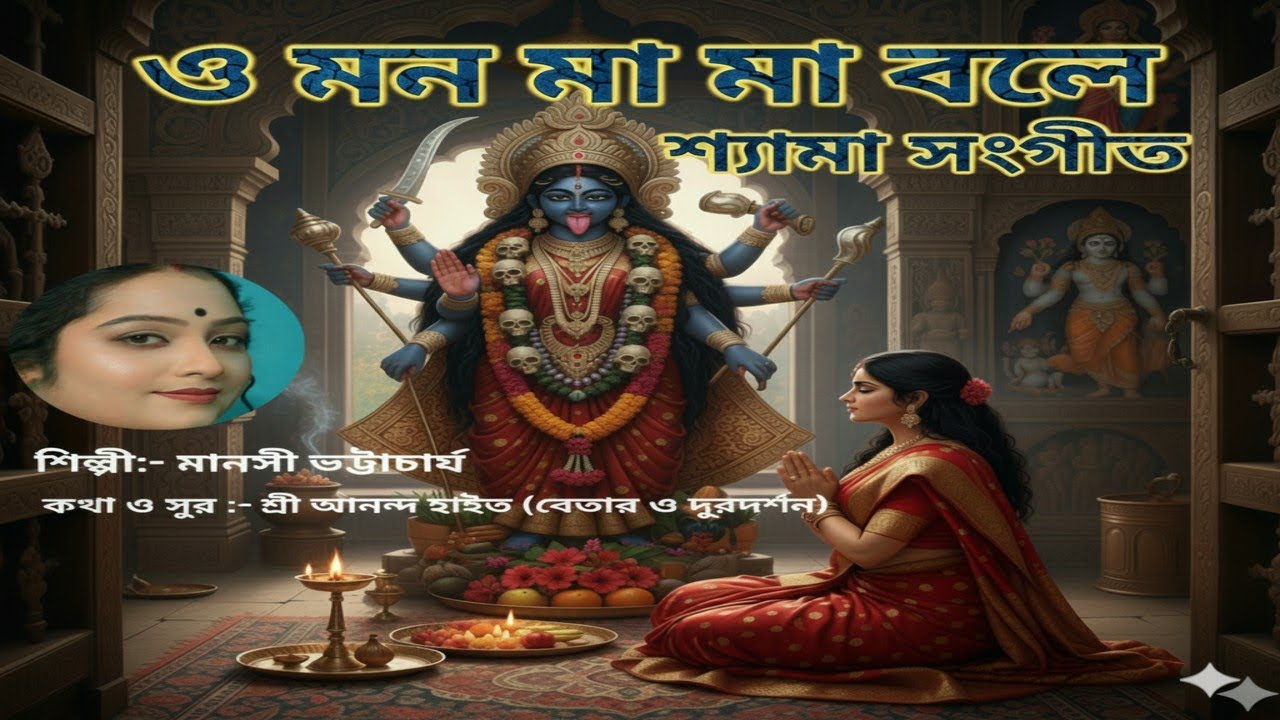 ও মন মা মা বলে।। শ্যামা সংগীত।। কথা ও সুর:- শ্রী আনন্দ হাইত।। শিল্পী :-মানসী ভট্টাচার্য