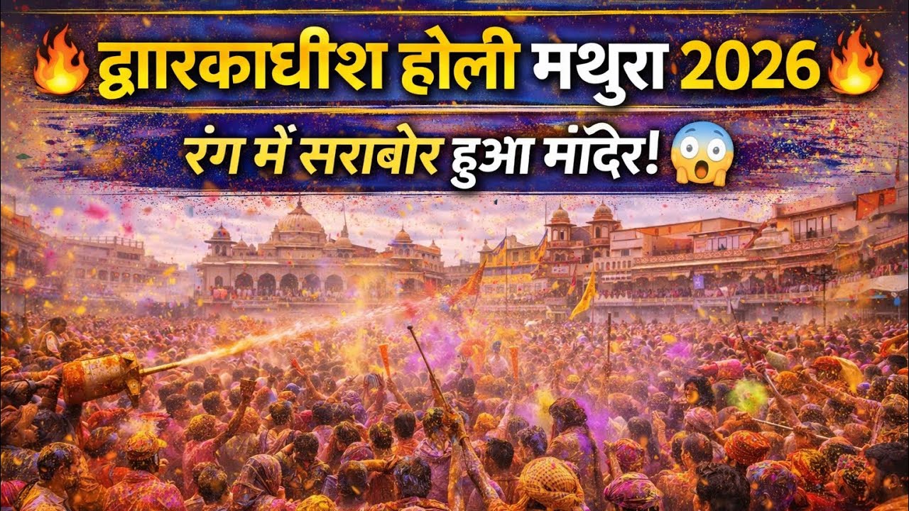 मथुरा द्वारिकाधीश होली LIVE 2026 | ऐसा नज़ारा पहले कभी नहीं देखा! 😲