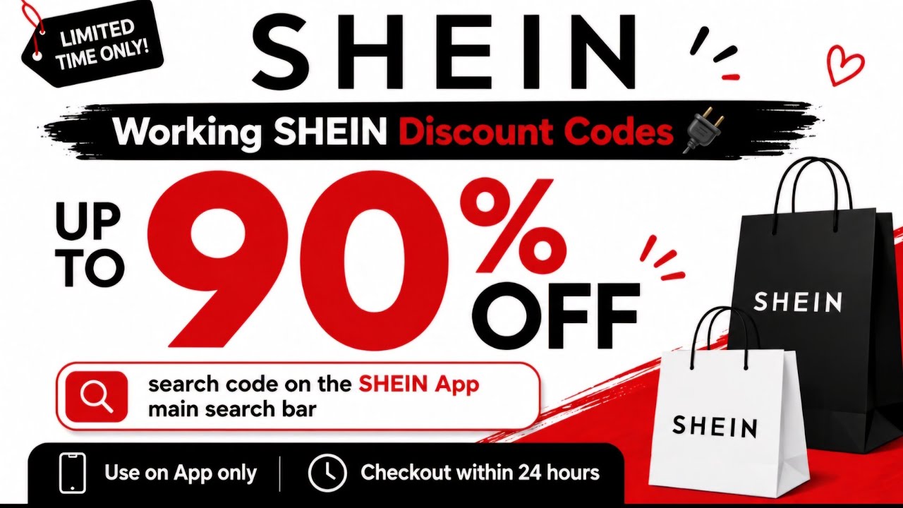 Best SHEIN discount codes for 2026 | Search bar SHEIN codes for up to 90% discount