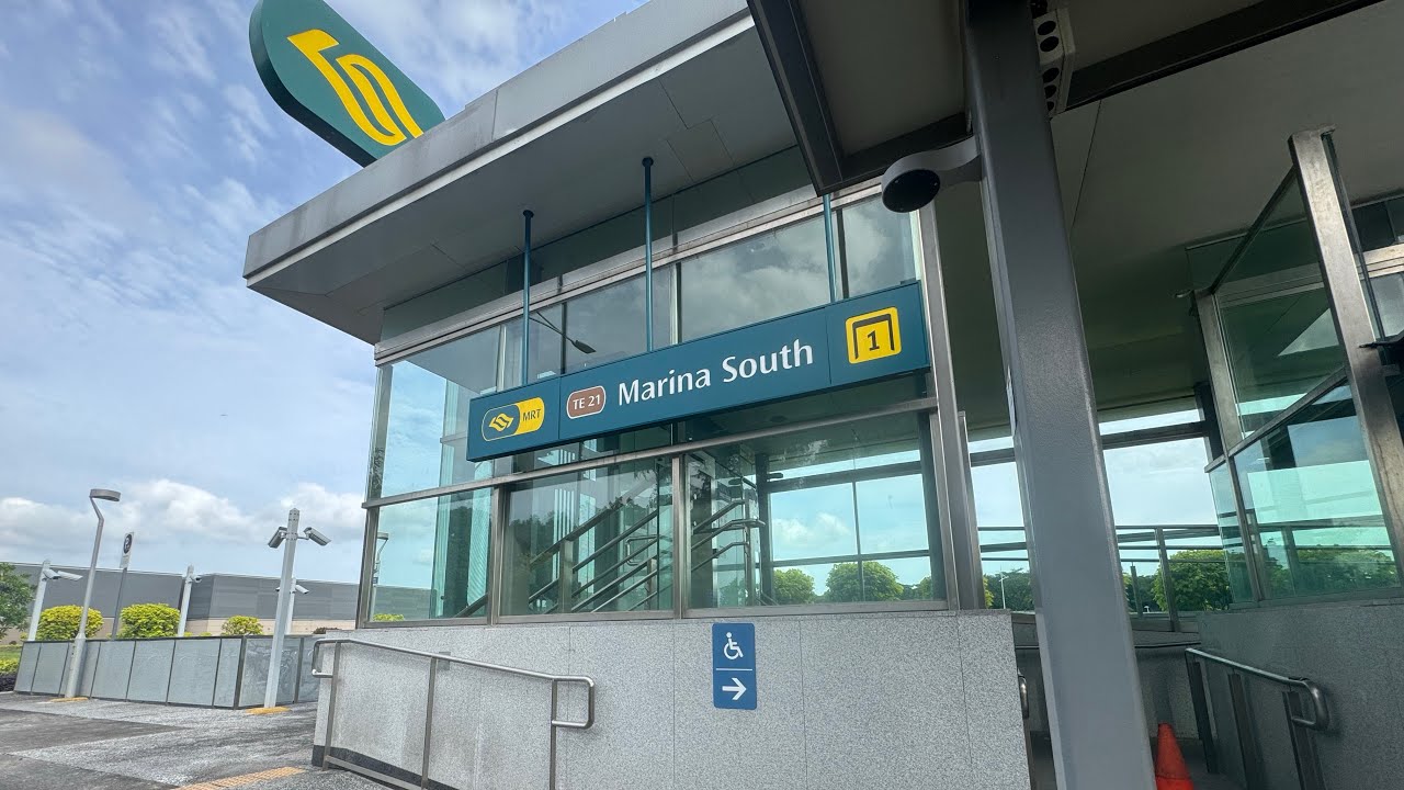 Exploring TE21 Marina south MRT🚇