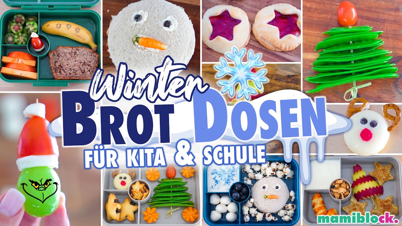 Tipps f&uuml;r Brotdosen im Winter ❄️⛄️ | Einfaches Fr&uuml;hst&uuml;ck f&uuml;r Kindergarten und Schule | mamiblock