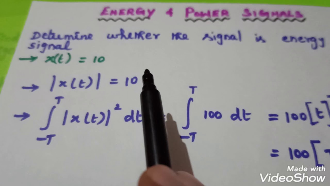 Energy and Power signals /Signals and Systems/Part 1/Tamil