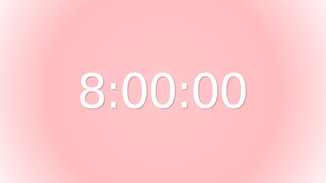 8H Soft Rose Dawn Whisper Timer | Gradient Countdown 🩷 #FFC0CB #FFB6C1 #FFF0F5