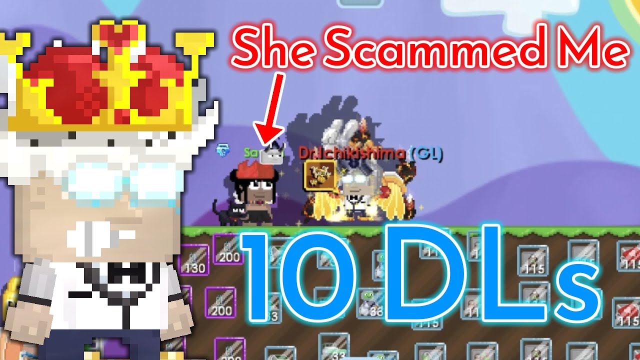 I GOT SCAMMED BY THIS PRO GIRL ! ( Rip tons DLs ) | Growtopia ! Ichi GT