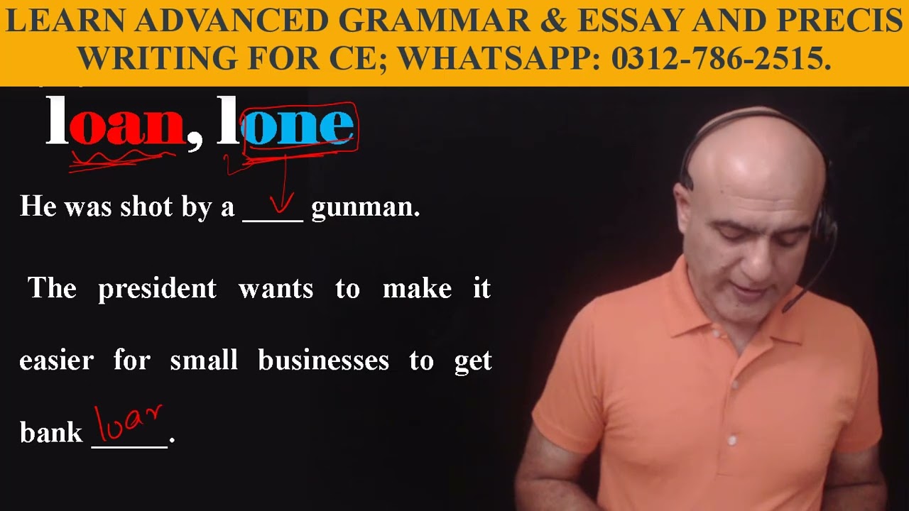 Pair of words: loan vs lone and rack vs wrack