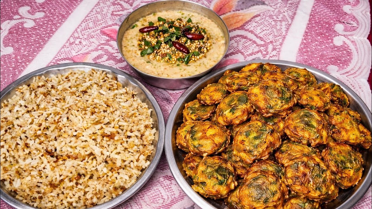 Palak Pakoda Chura Bhuja 😍 Chatni ke saath Full Desi Swag#viral #food #foodie #easyrecipe #pakora