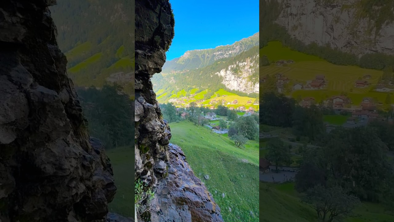 Experience Swiss Mountain Village Tranquility | #explore #nature #swissmountains #swissalps #shorts