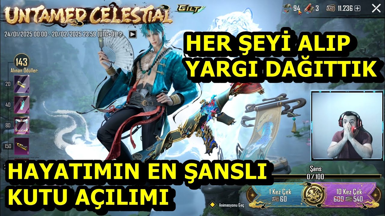 HAYATIMIN EN ŞANSLI KUTU AÇILIMI !  YARGI DAĞITTIK BATUR GAME SOLO SQUAD PUBG MOBİLE