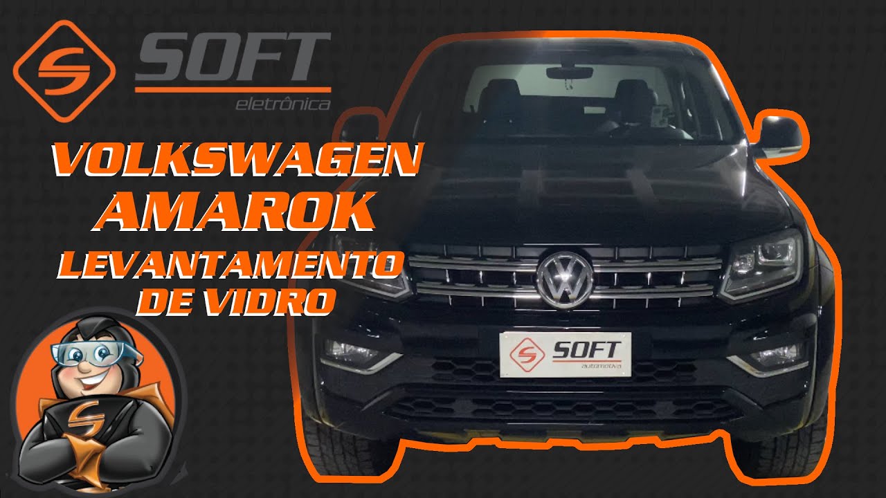 Volkswagen Amarok -  Levantamento dos vidros com  1 toque no controle original - Soft Infinity 2.0