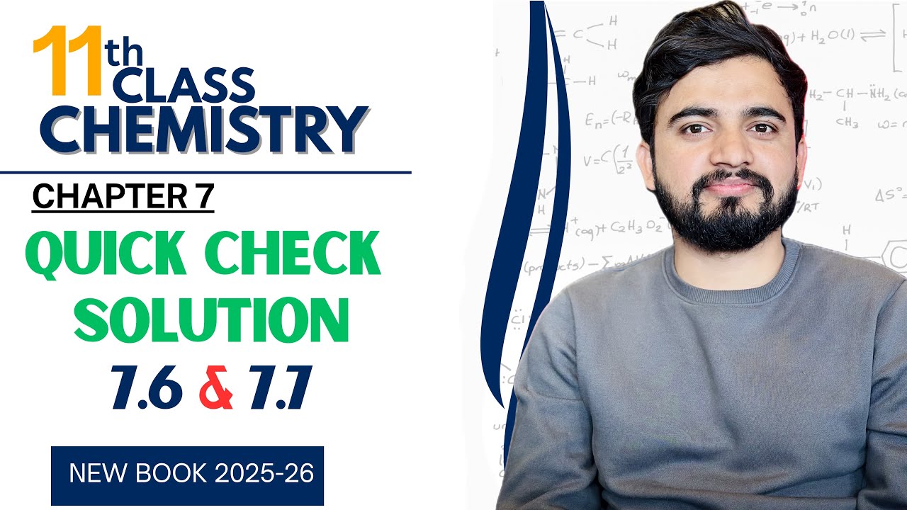 Quick Check Solution 7.6 & 7.7 | Chapter 7 | Reaction Kinetics | Order of Reaction & Rate Expression
