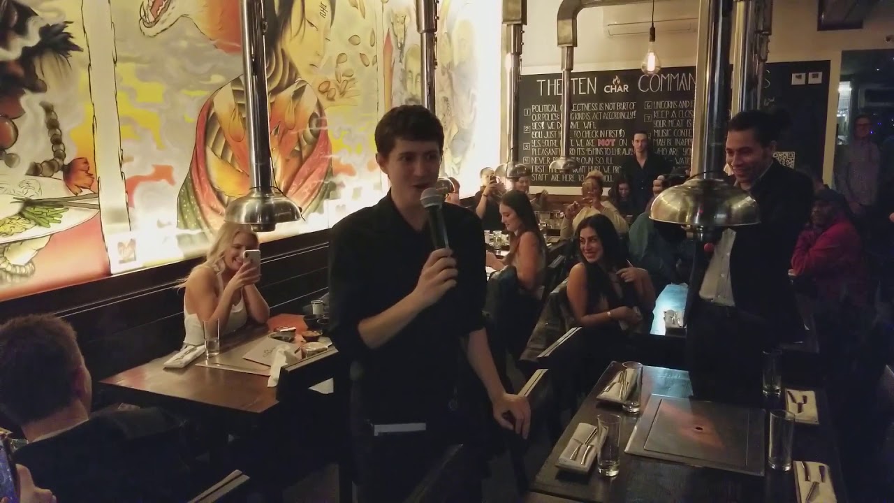 Brian Esposito singing Belle from Beauty and the Beast at Char Korean Bar & Grill