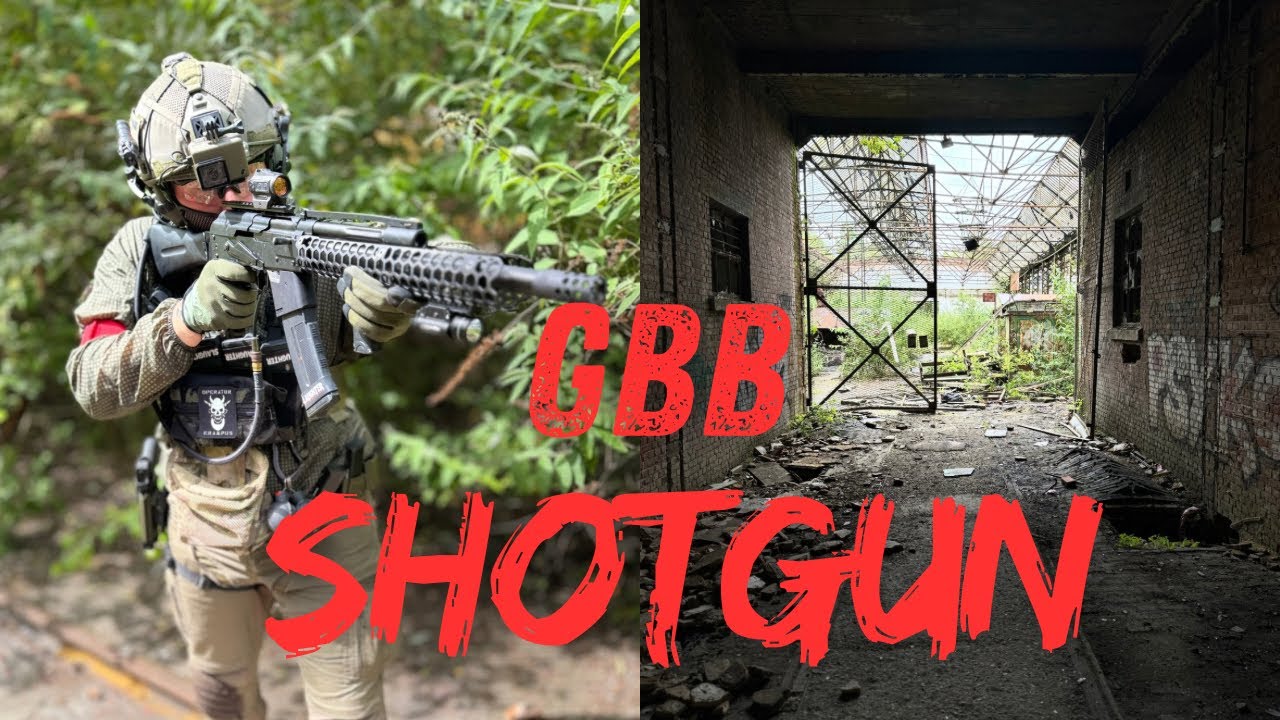 TM Saiga 12K GBB Airsoft Shotgun gameplay at Trancentral Belgium
