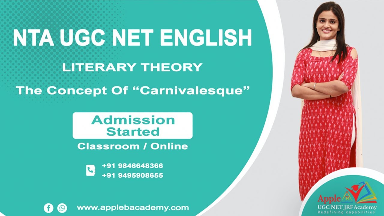 NTA UGC NET ENGLISH ONLINE/CLASSROOM COACHING | LITERARY THEORY | CARNIVALESQUE