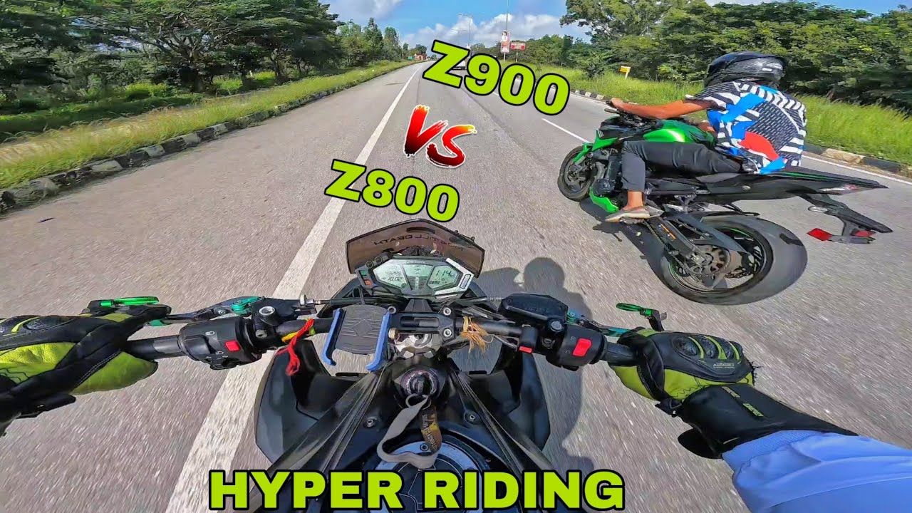 KAWASAKI Z900 VS KAWASAKI Z800  HYPER RIDE 🔥