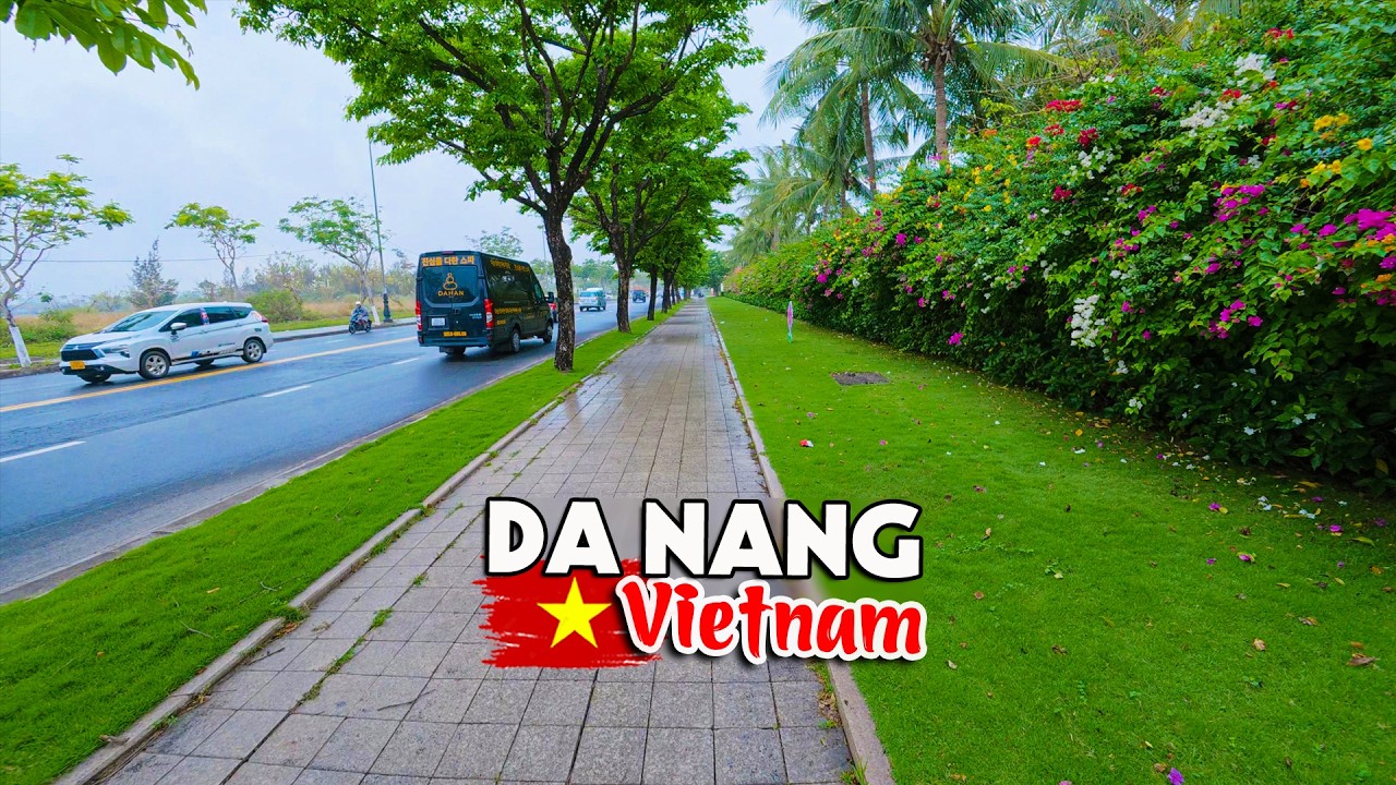 Driving in Da Nang Vietnam - Beautiful DREAM ROAD Truong Sa Street