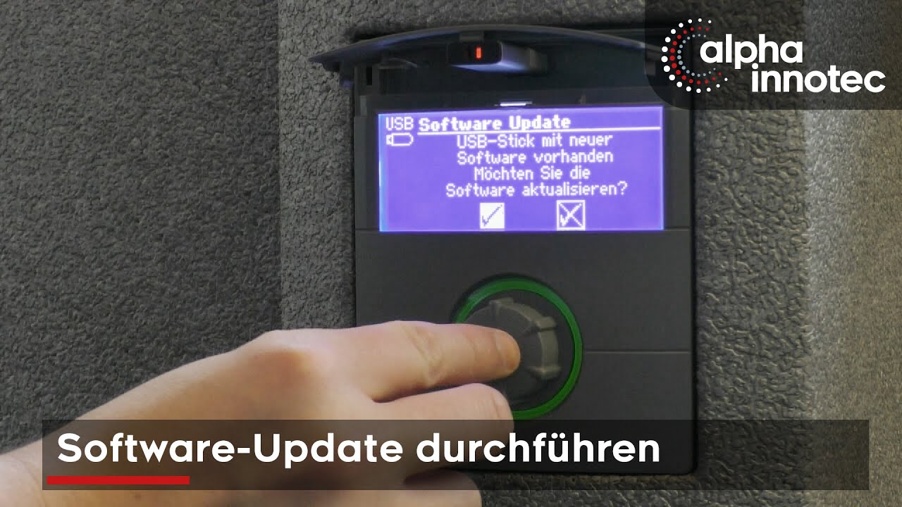 Softwareupdate an einer alpha innotec Wärmepumpe durchführen