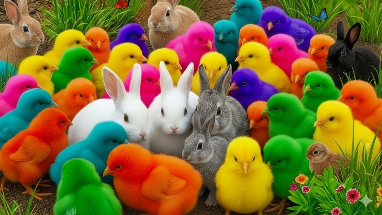 Tangkap Ayam Lucu, Ayam Warna Warni, Kelinci Lucu, Hewan Lucu