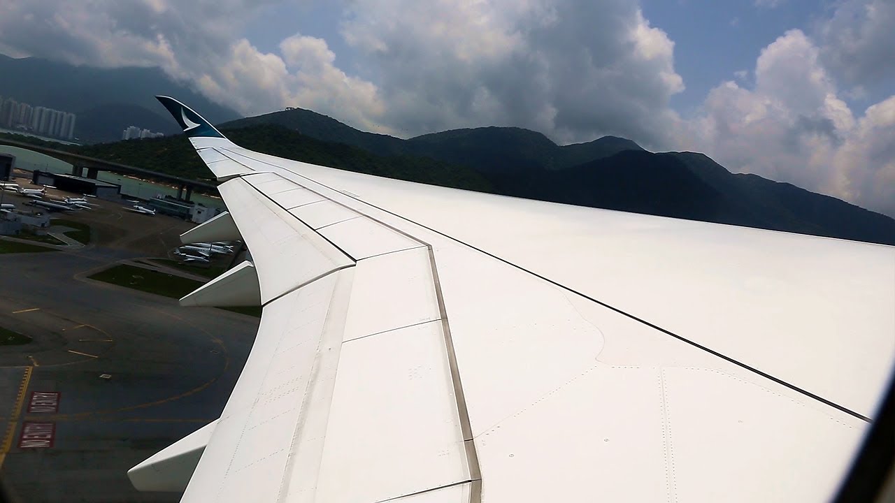 Cathay Pacific Airbus A350 Takeoff - Hong Kong (CX 2717)
