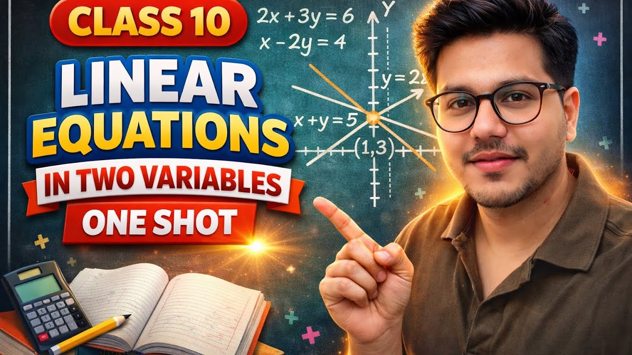Linear equations in two variables one-Shot video | Board-2026
