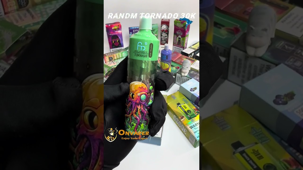 Fumot RandM Tornado Music 30k Disposable Vape, compared with RandM Tornado 9k. #puffs #onvaper