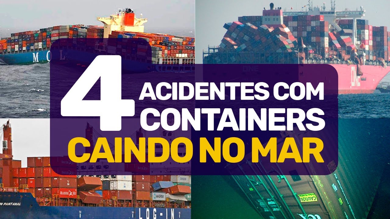 CONTAINERS CAINDO NO MAR 😱 #shipping #curiosidades #navio