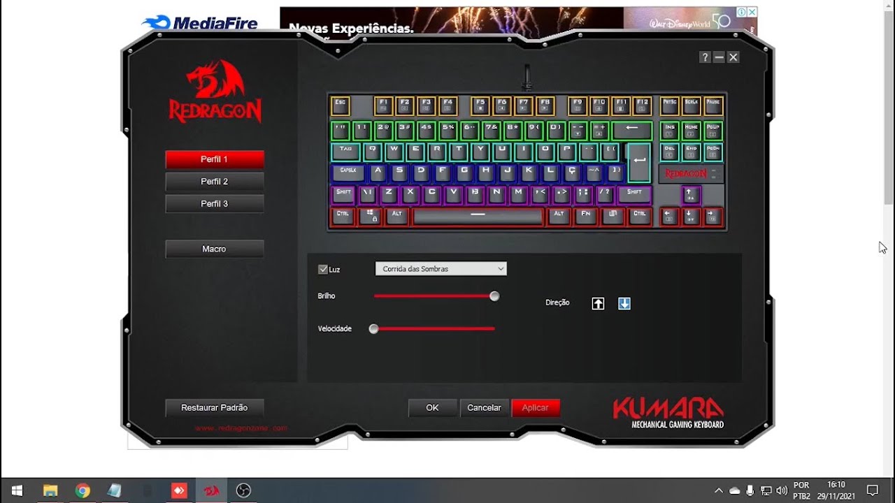 Teclado Redragon Kumara RGB - Problema de Software RESOLVIDO! (Como instalar o Software)